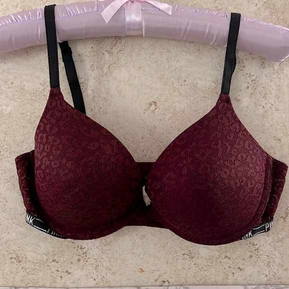 Pink Victoria’s Secret Pink Push Up Plunge Bra size 34D - Picture 1 of 8